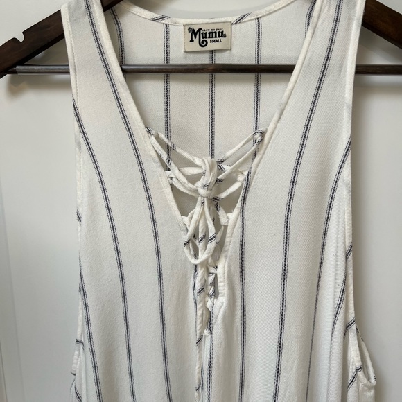 Free People Show Me Your Mumu Rancho Mirage Striped Lace Up Dress - Picture 6 of 7